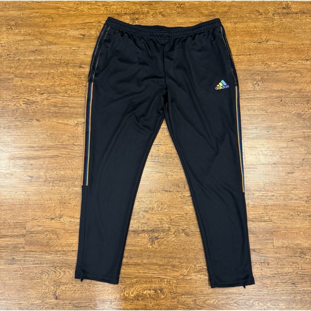 Adidas Black Tiro Pride LGBTQ Soccer Football Futbol Train Jogger Pants Men 2XL